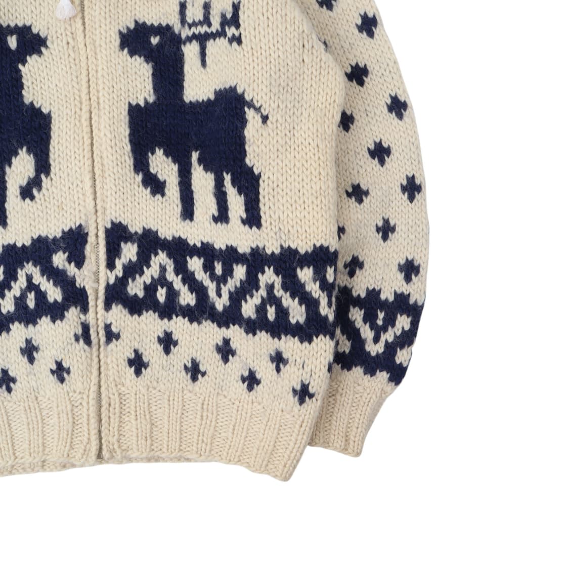 Cabin 빈티지 핸드메이드 울 집업 코위찬 상품이미지4