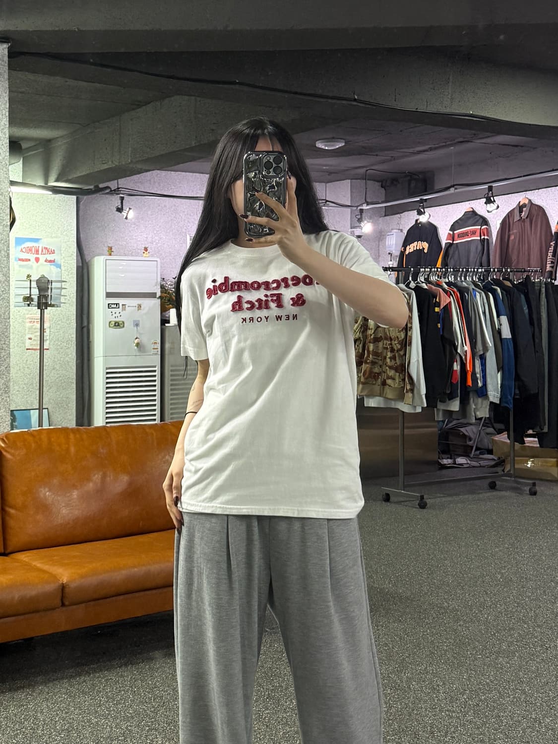 아베크롬비 빈티지 자수 반팔 티셔츠 B4691 상품이미지1