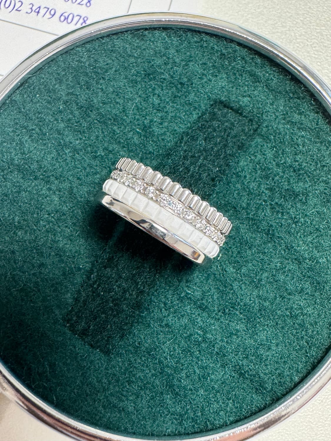 부쉐론 콰트로 더블화이트 다이아 반지 화이트골드 45t 상품이미지2