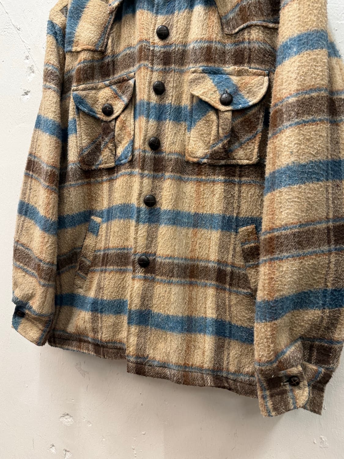 XL) 90s Sutton Place Check Wool Western  상품이미지3