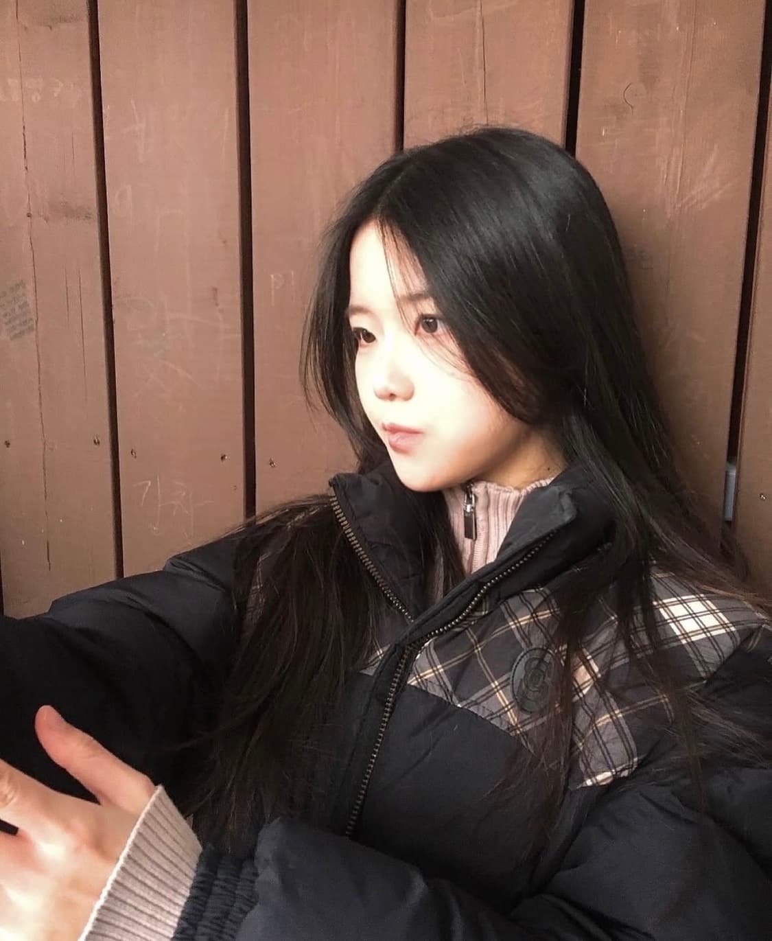 스컬프터 체크 숏패딩 블랙 s사이즈 상품이미지6