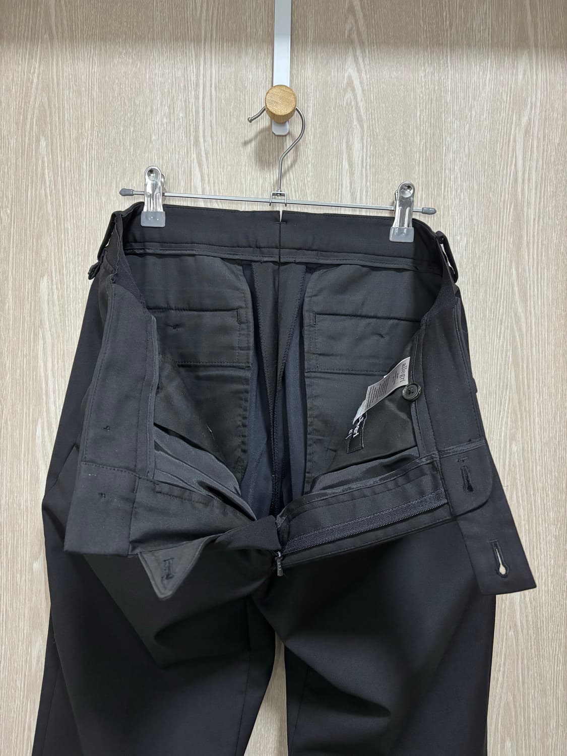 알레그리 Estethia 울블렌드 사이드밴딩 슬랙스82(32)/블랙 상품이미지4