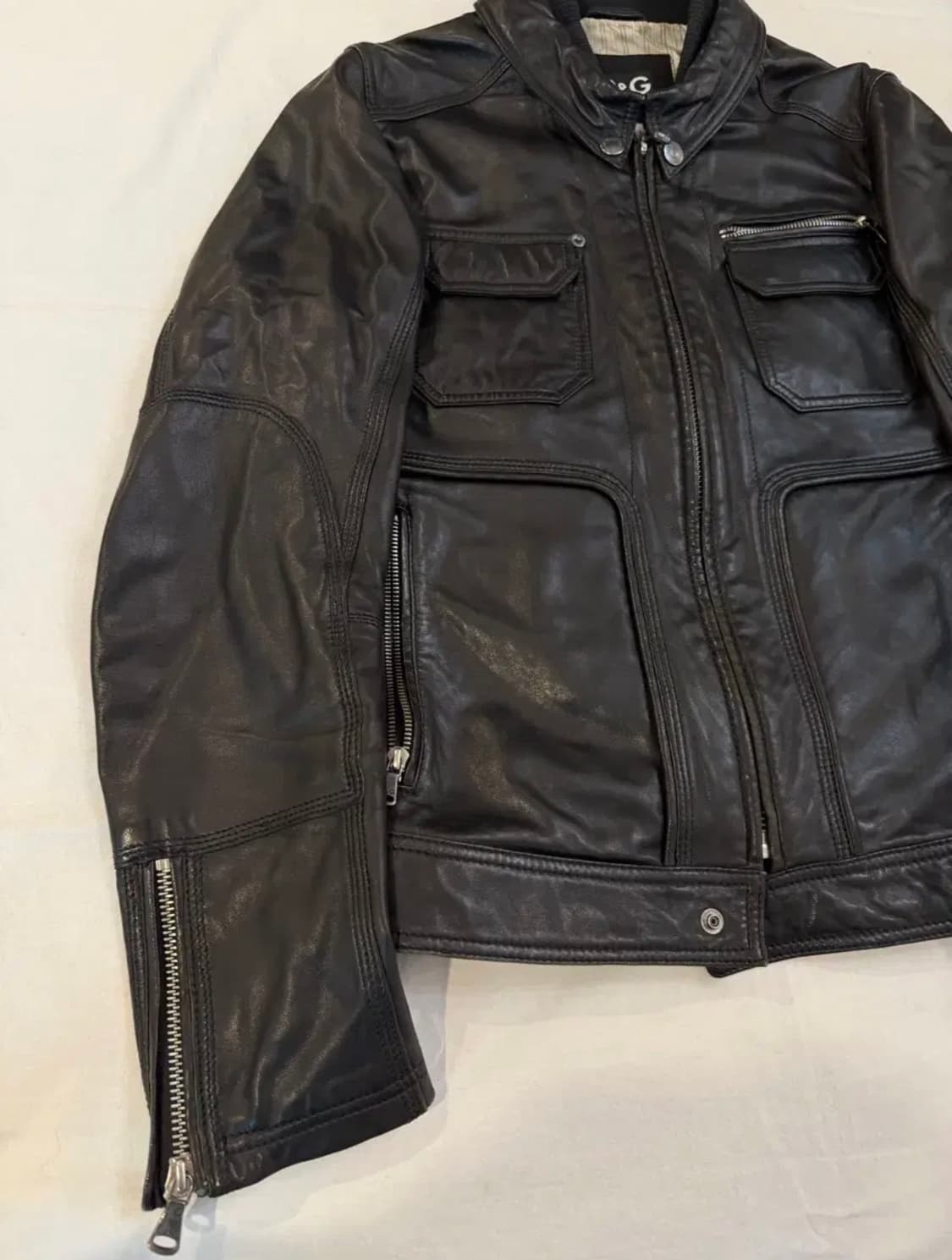 00s 돌체앤가바나 램스킨 멀티포켓 레더자켓 상품이미지2