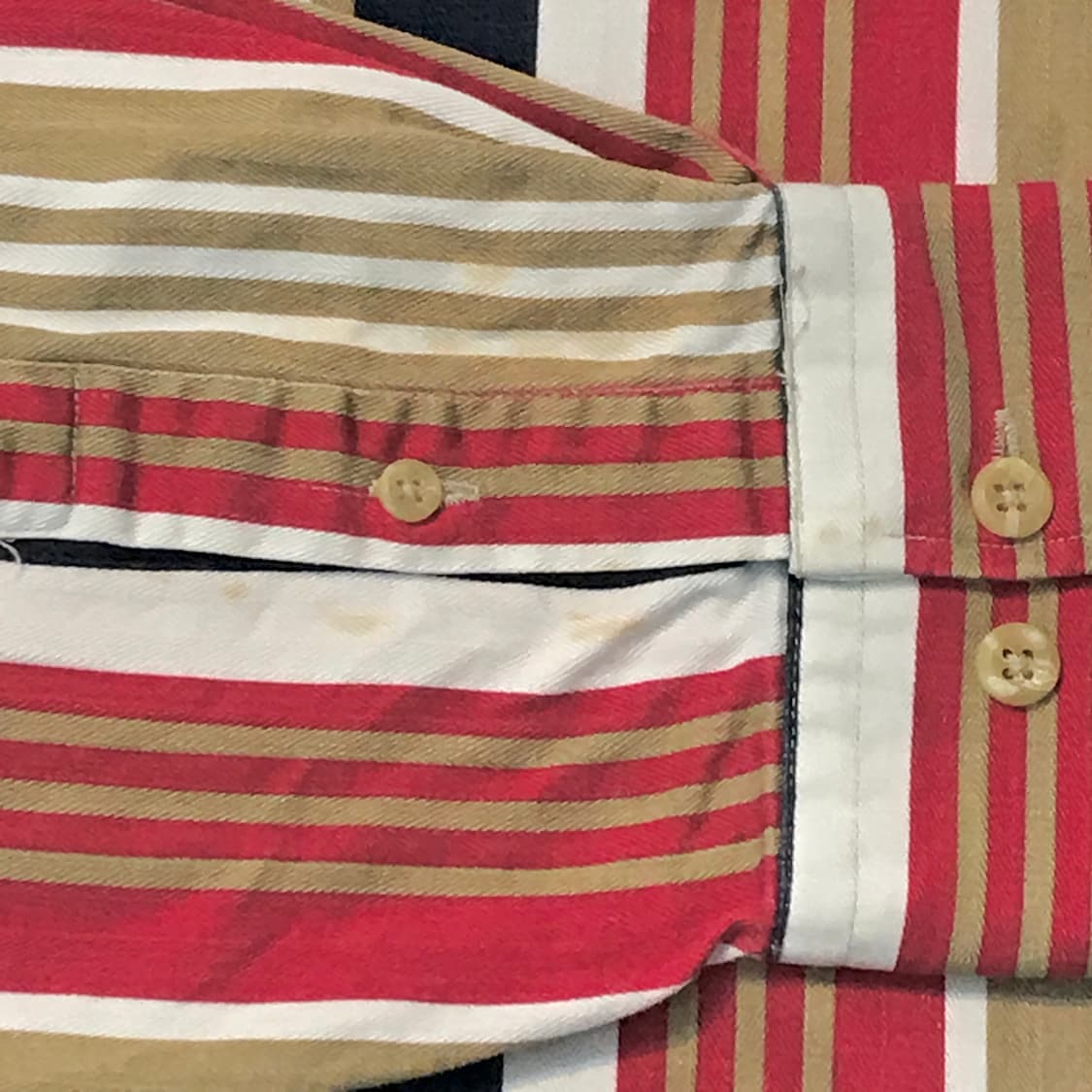 타미힐피거 월계관 자수 컬러링 스트라이프 셔츠 남성 110 사이즈 상품이미지5