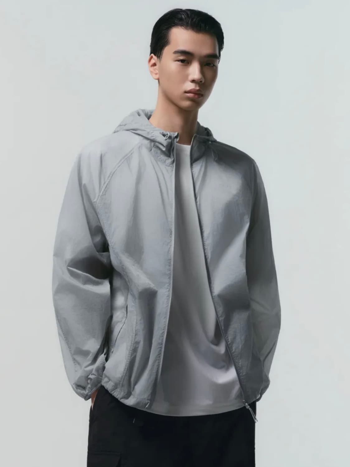 무신사스탠다드 시티 레저 시어 윈드브레이커 재킷 라이트 그레이 상품이미지2