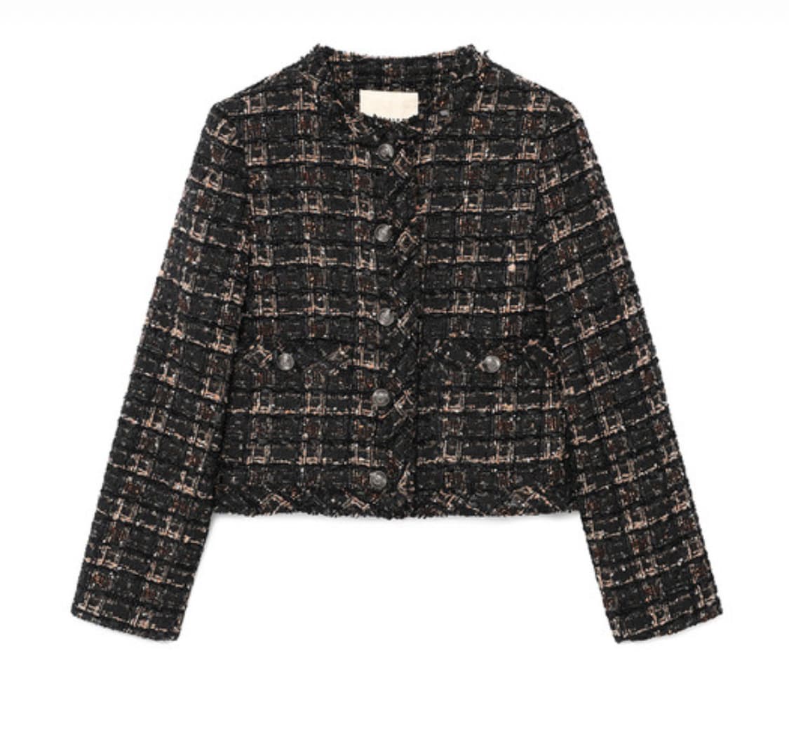 정가 21.8만 / 엘런아크 멀티 트위드 자켓 블랙 S 상품이미지3