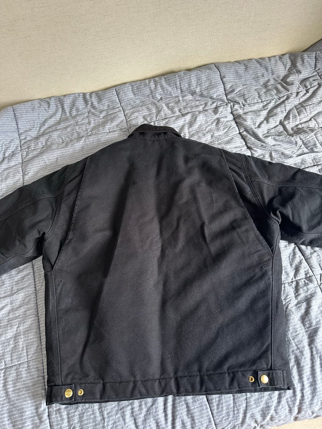 칼하트 WIP 오가닉 디어본 캔버스 OG 디트로이트 자켓 블랙 에이지드  상품이미지3