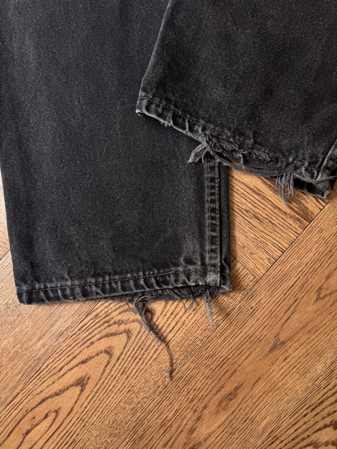 [38]90's 리바이스 550 Made in USA 흑청 데님 팬츠 상품이미지4