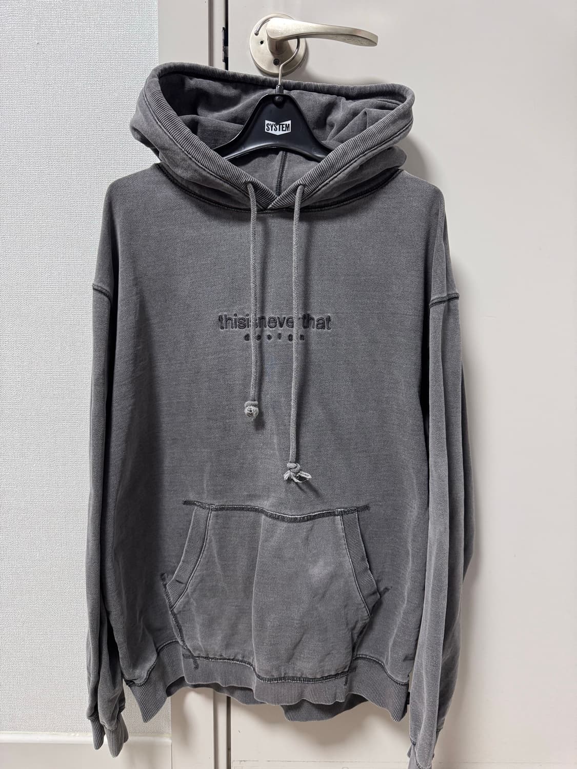 디스이즈네버댓 워싱 차콜 후드 티셔츠 상품이미지1