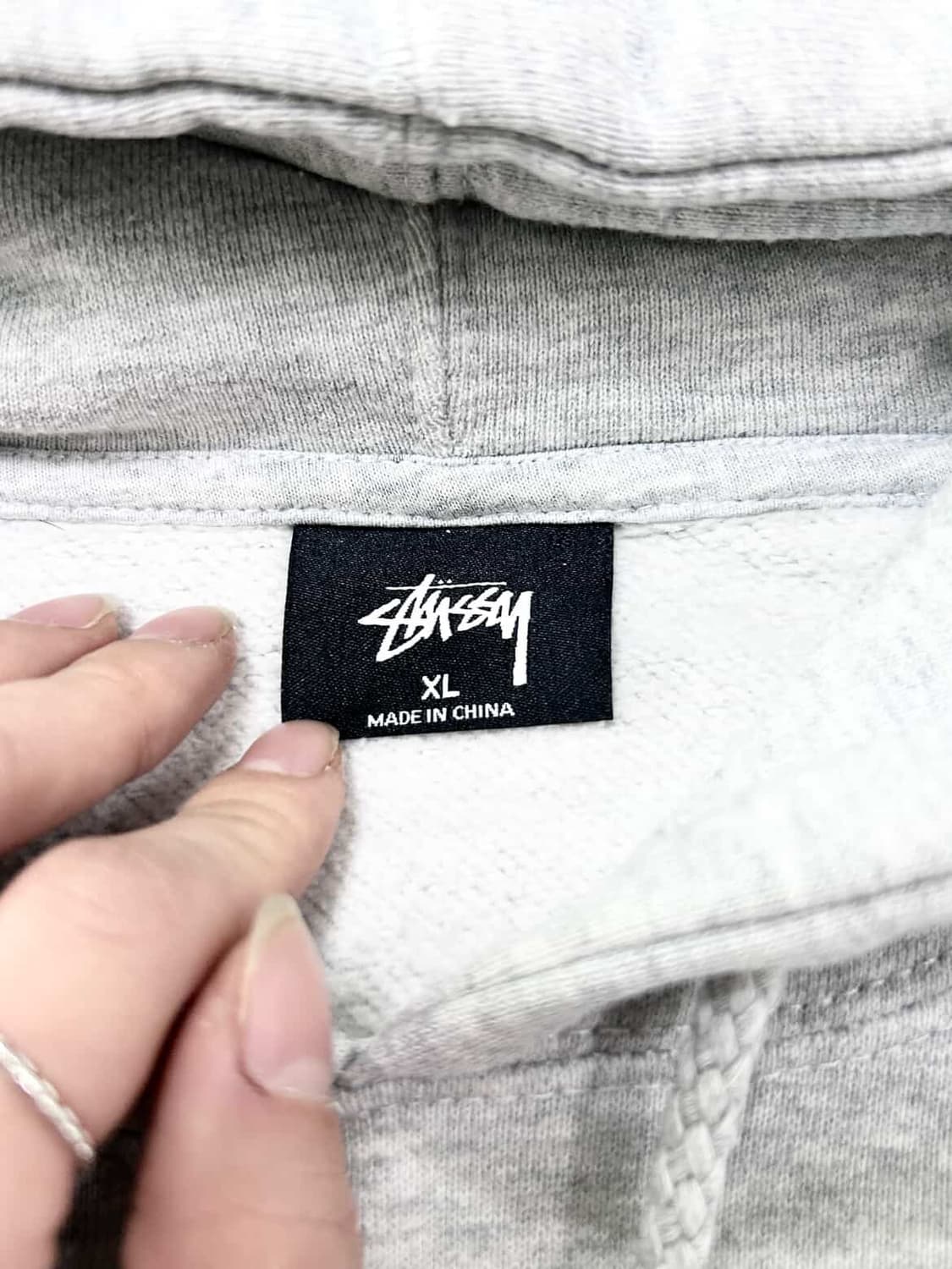 스투시 빅로고  그레이 후드 상품이미지9