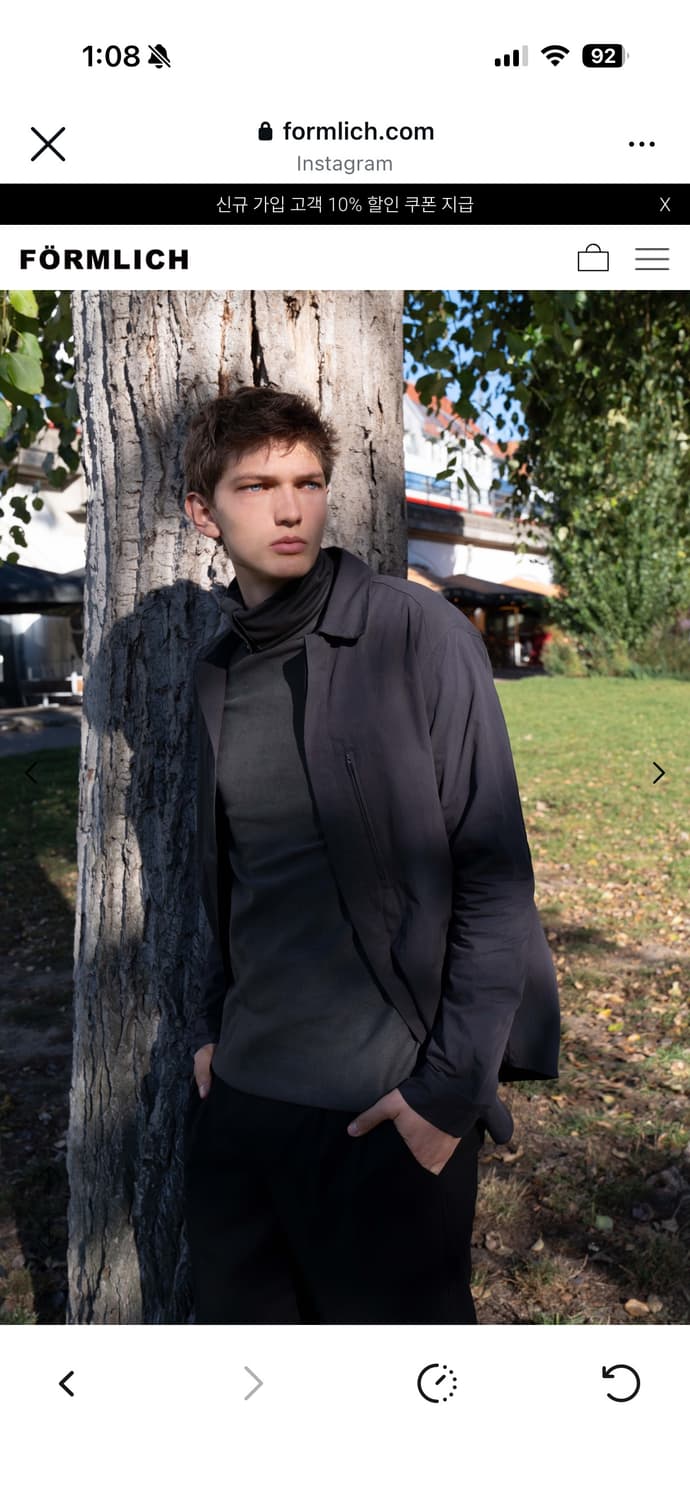 Formlich BUTTON HIGH NECK SWEATER / GREY 상품이미지2