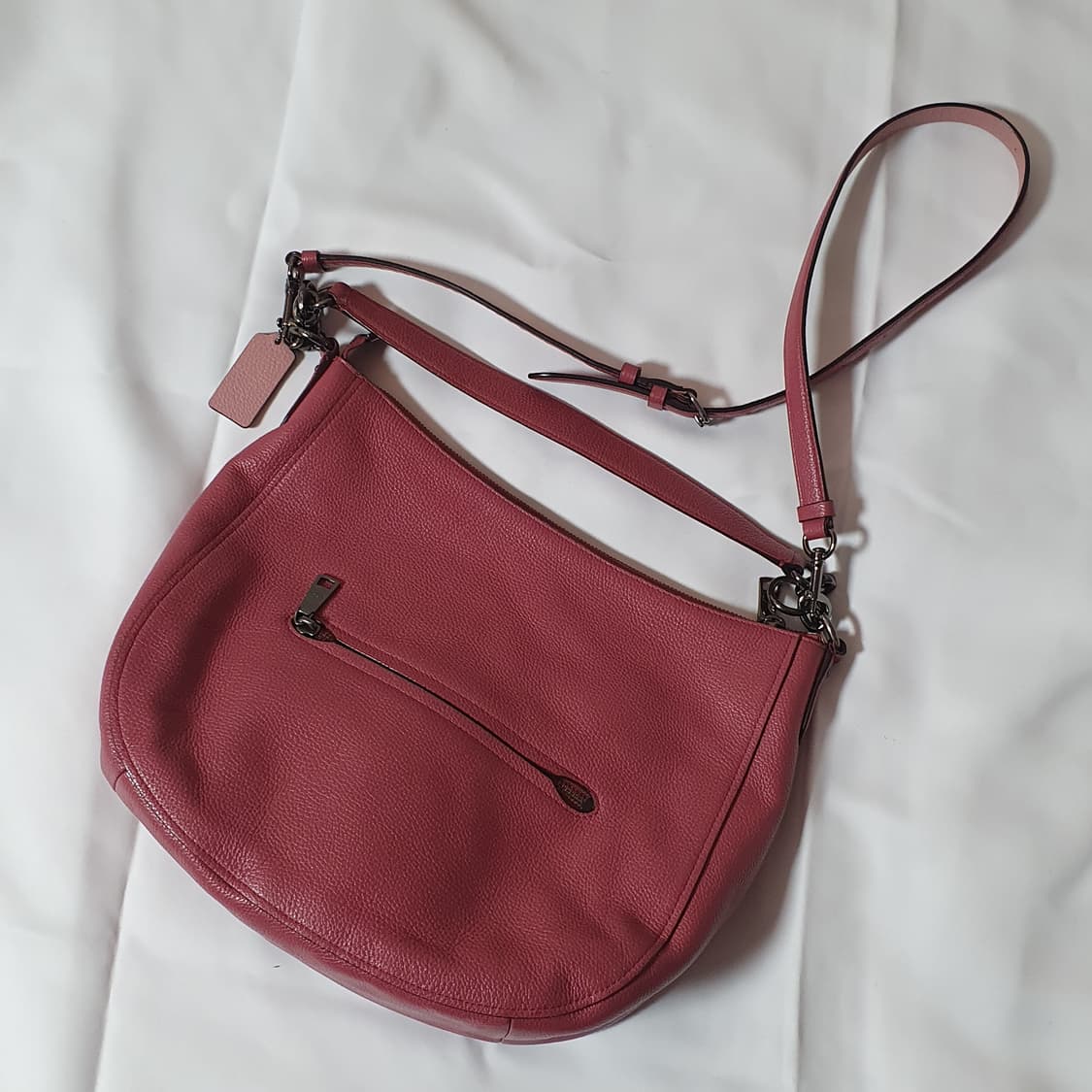 코치 레더 숄더백 크로스백 핑크 상품이미지3