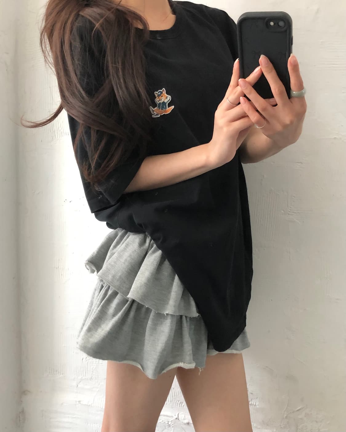 Maison Kitsuné 메종키츠네 블랙컬러 폭스로고 티셔츠 상품이미지7