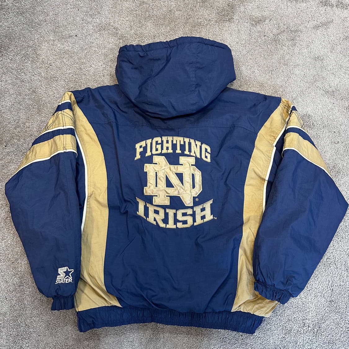 스타터 90s 노트르담 아이리쉬 후드 아노락 점퍼L 상품이미지2