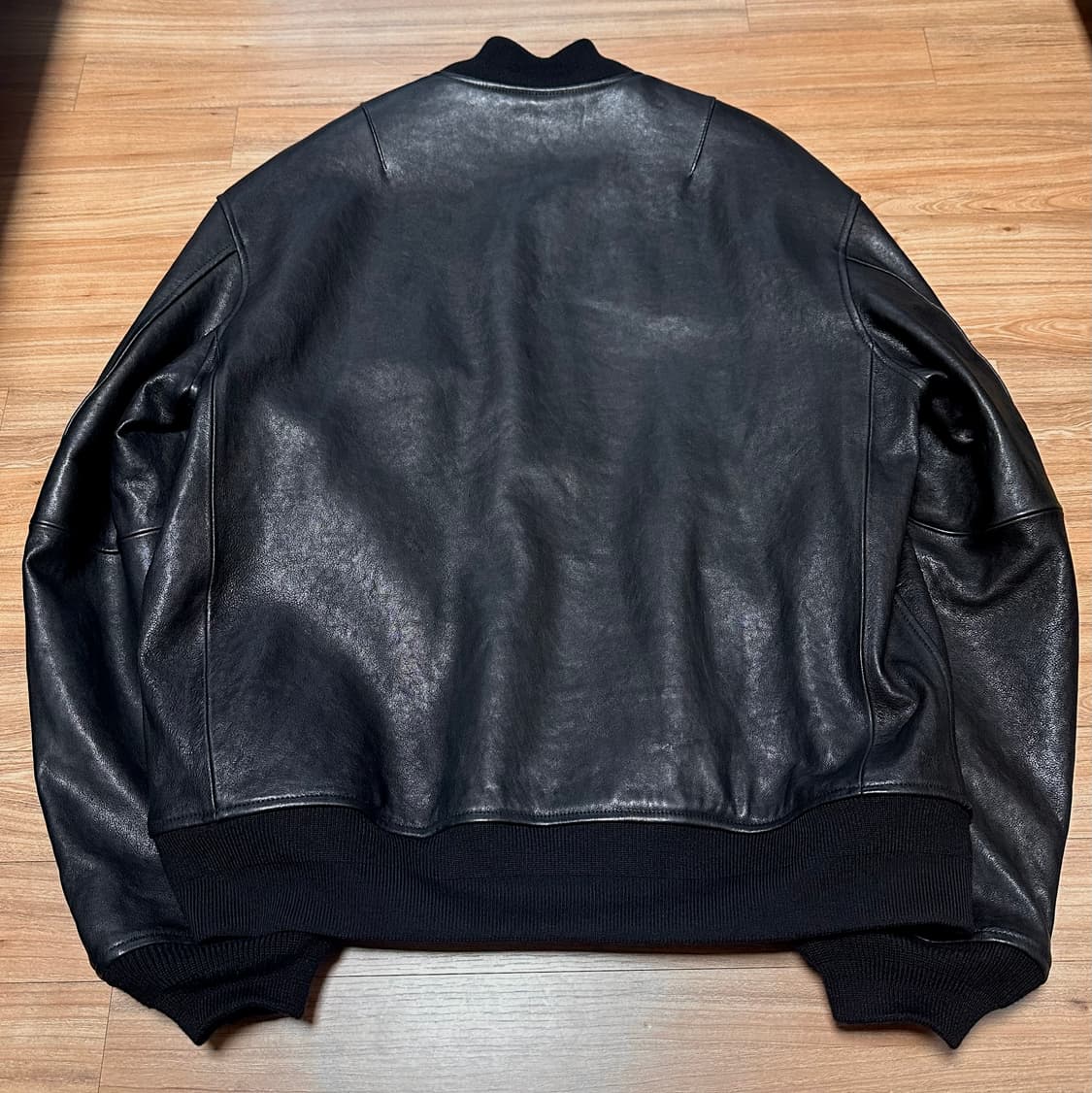 블랙아웃 레더 마원 ma-1 L사이즈 상품이미지2