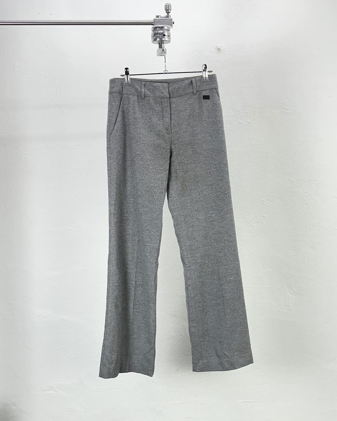 겐조 라이트 그레이 라나 울 스트레이트 부츠컷 팬츠 상품이미지1