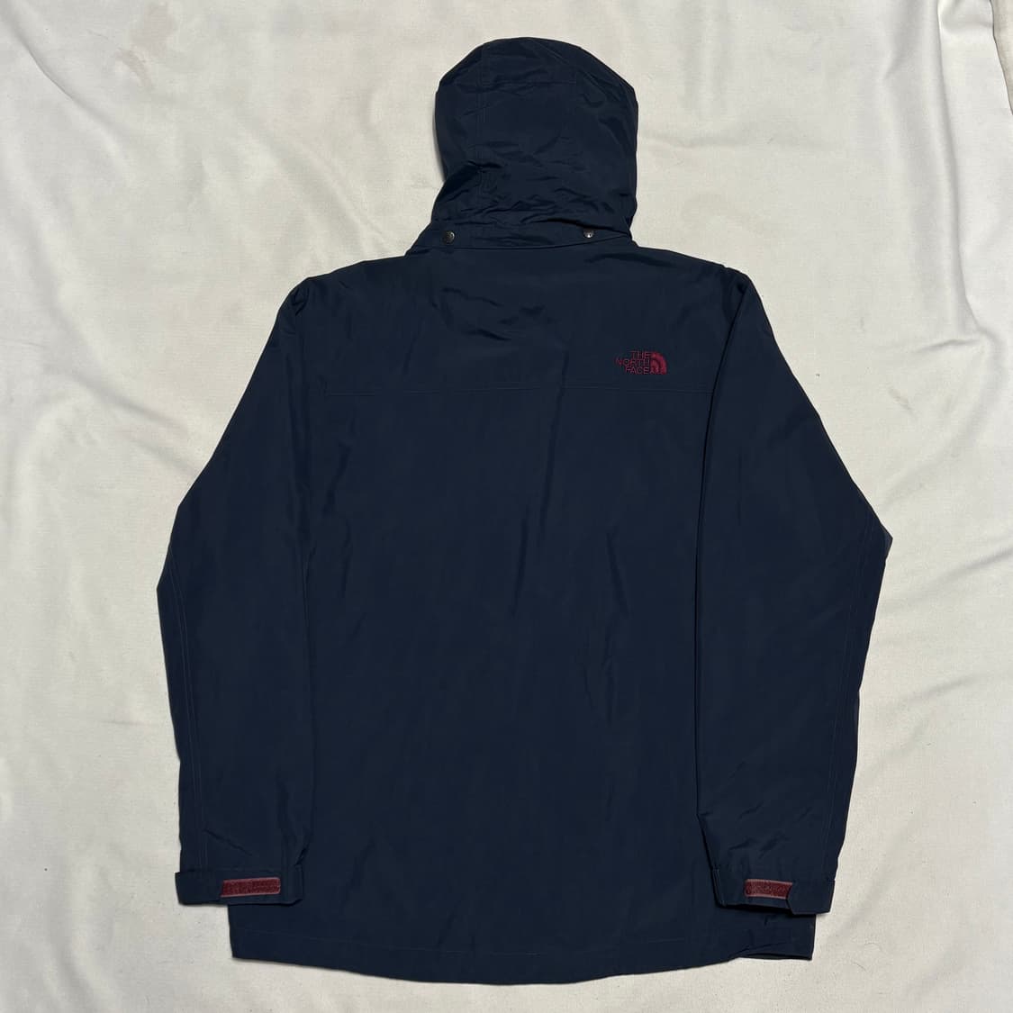 105 노스페이스 네이비 버건디 배색 후드 바람막이 상품이미지3