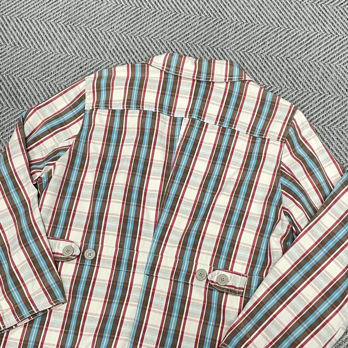 오일릴리 스트라이프 더블 버튼 자켓 v0110 상품이미지5