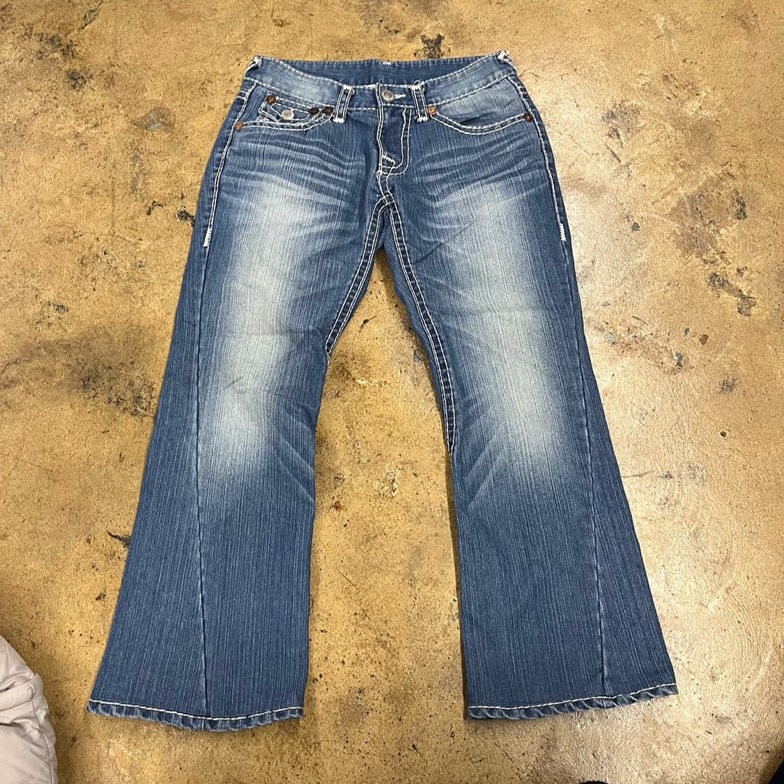 [정품/32] 트루릴리젼 블루 워싱 데님 바지 b19 상품이미지2