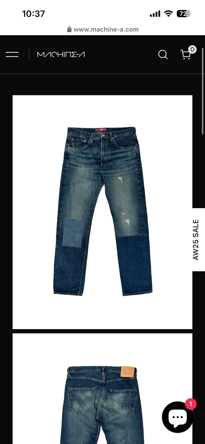 사이즈 교환)) junyawatanabe distressed jean 상품이미지1