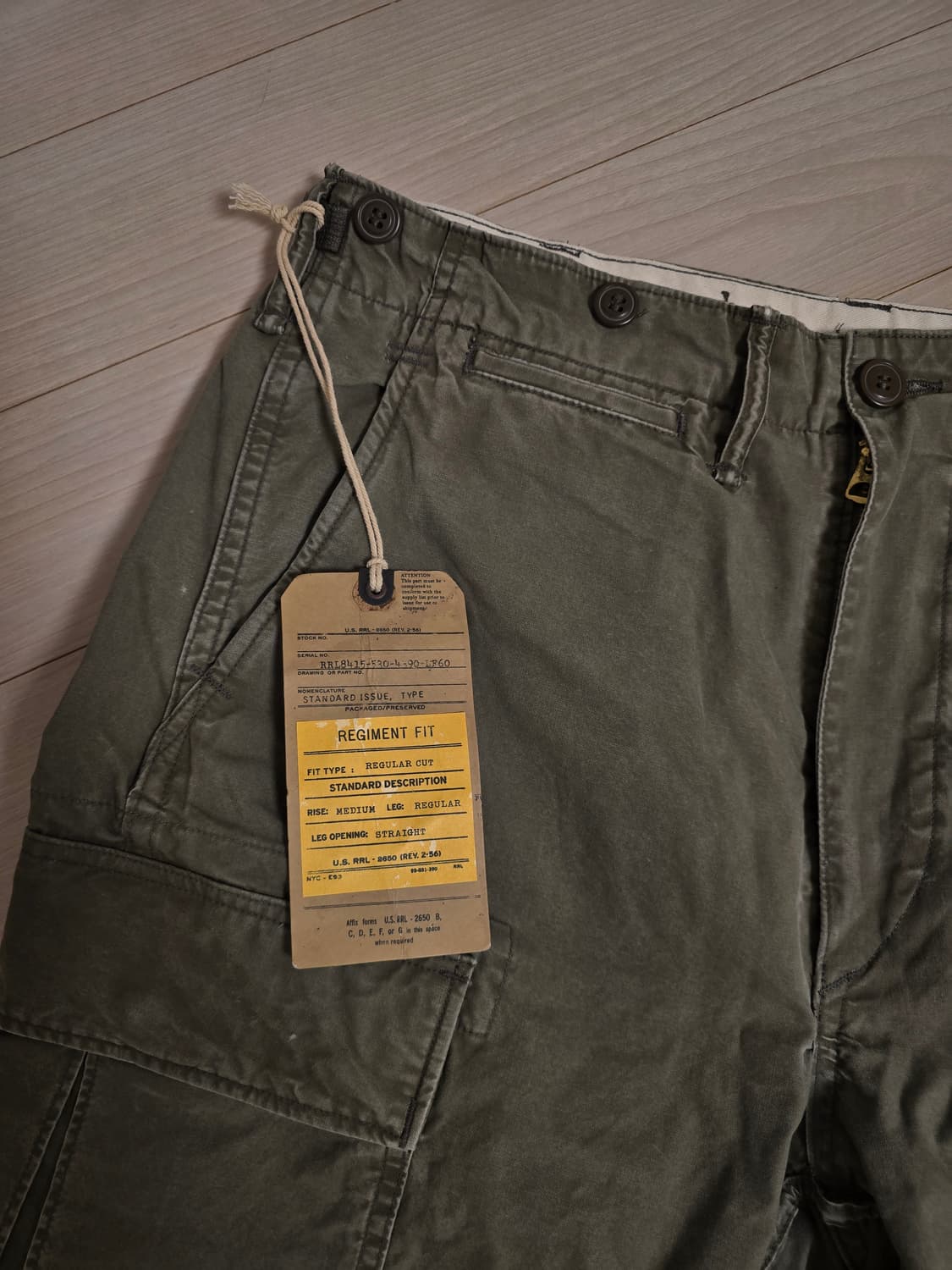 RRL 서플러스 카고 카키 32x32 새제품 상품이미지2