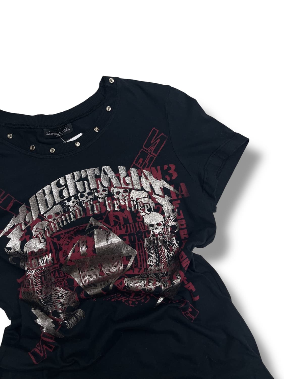 ‘LIBERTALIA’ glitter printed stud top  상품이미지2