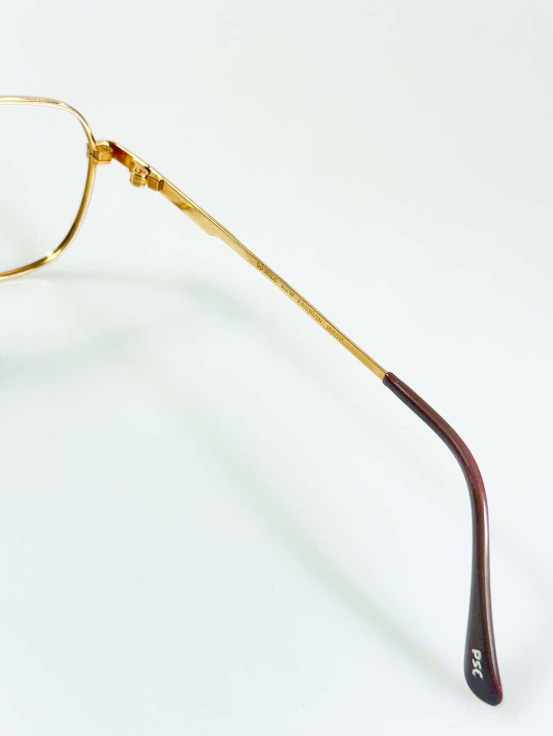 90s P.S.C FASHION 골드 메탈 보잉 빈티지 안경 상품이미지6