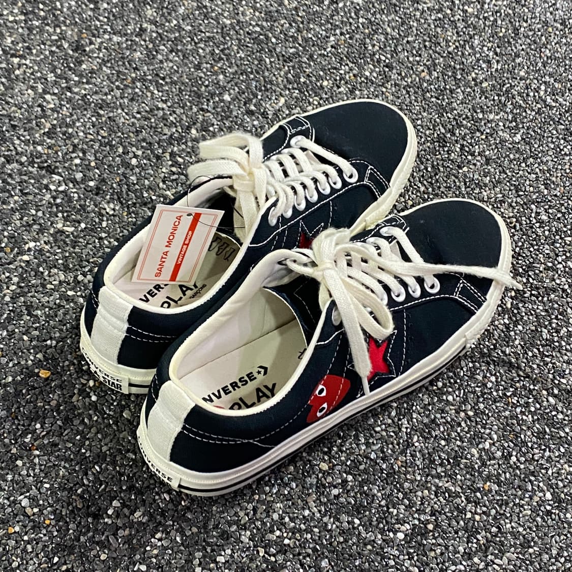 꼼데가르송 플레이 X 컨버스 원스타 로우 블랙 B4270 상품이미지3