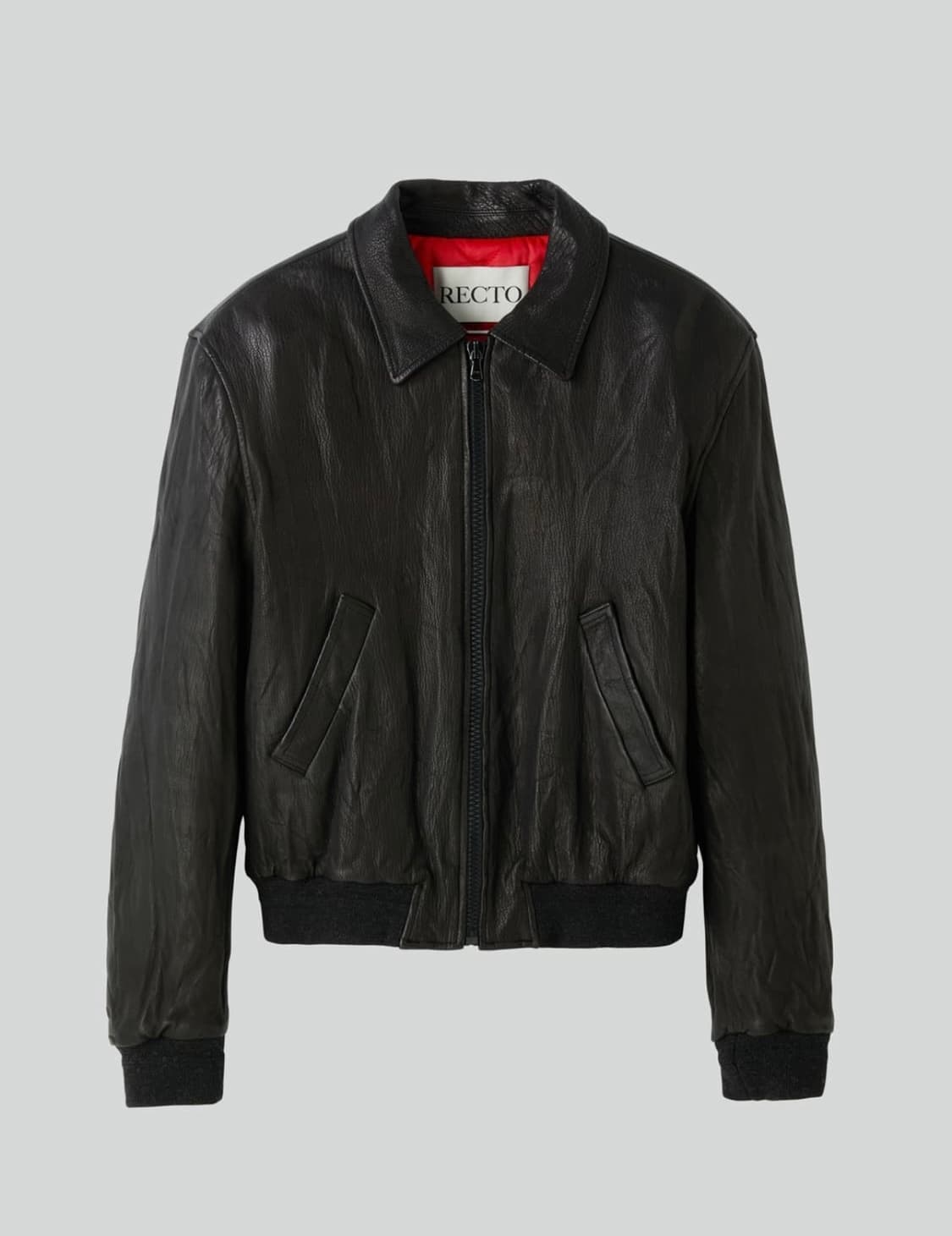 렉토 벤 크링클 레더 자켓 S 판매 상품이미지1