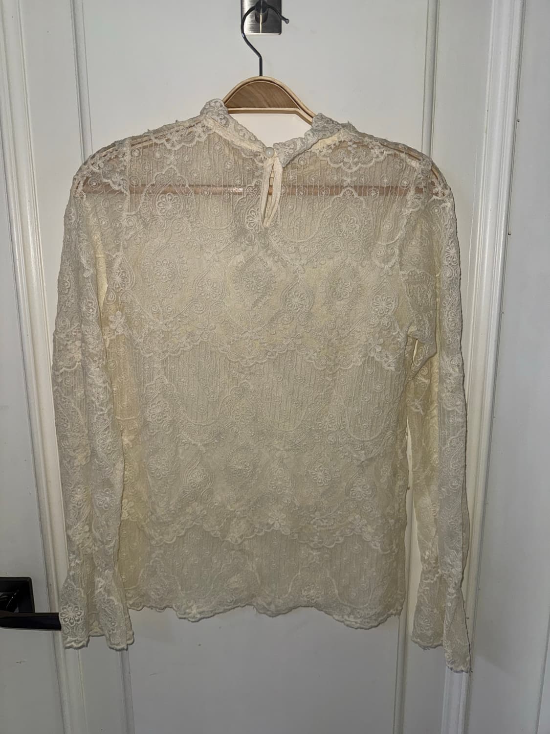 레이스 시스루 블라우스 상품이미지3