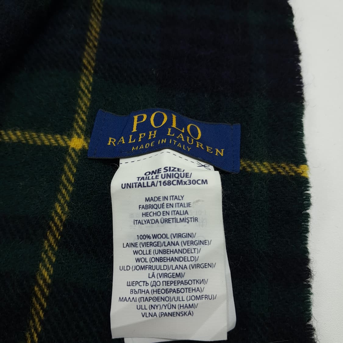 MX307 폴로 랄프로렌 블랙워치 타탄체크 버진울 목도리 머플러 상품이미지6