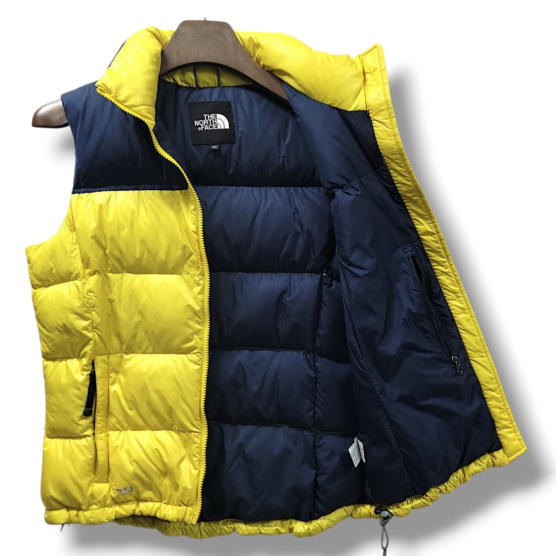 [90] 노스페이스 옐로우 눕시 700 다운 베스트 패딩조끼 상품이미지7