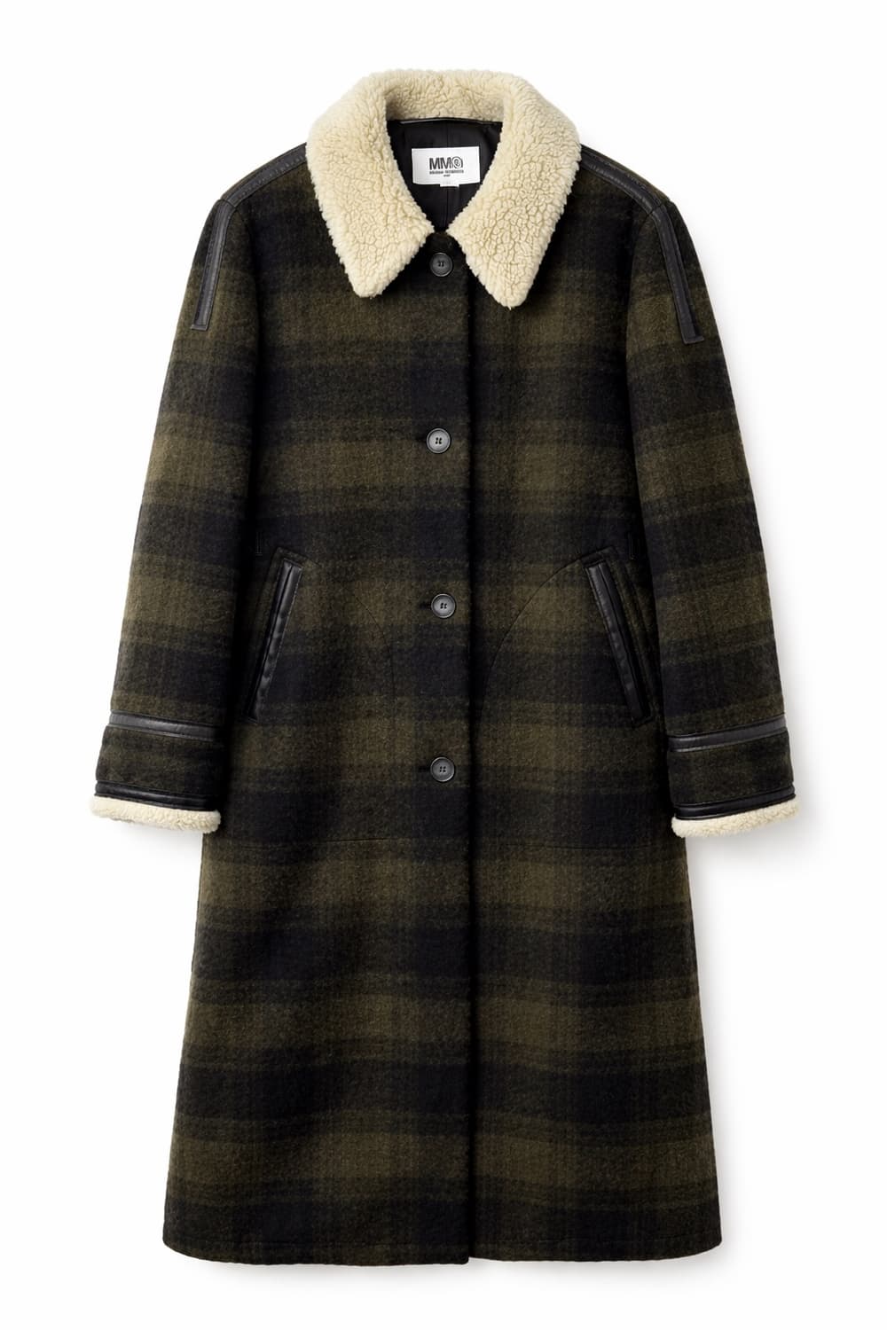 MM6 메종마르지엘라 정품 체크 롱코트 42 상품이미지1