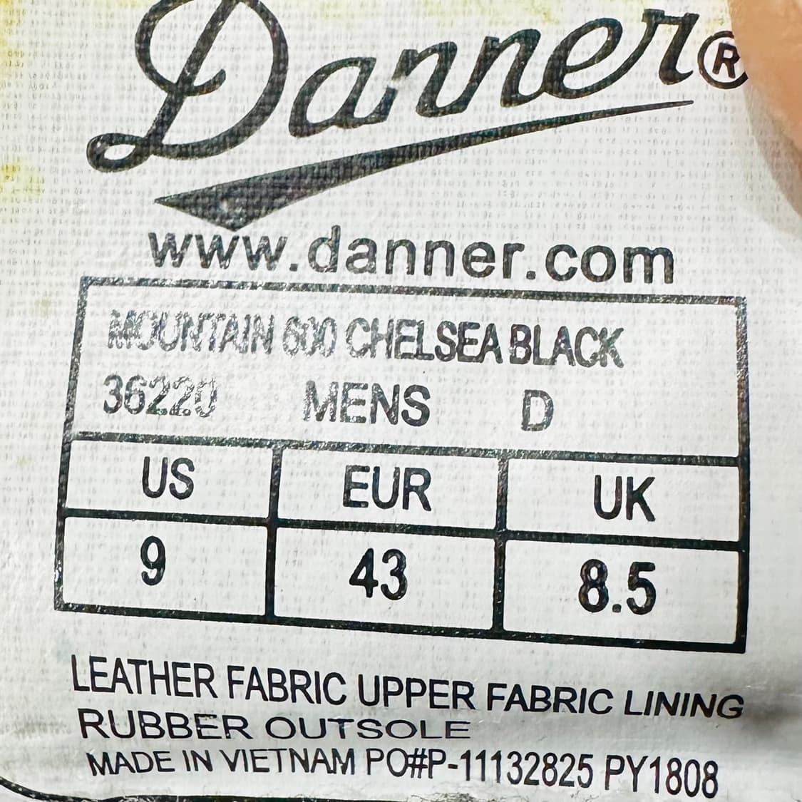 UK8.5) 대너 DANNER 부츠 남성 남자 부츠 마운틴 600 블랙 상품이미지9