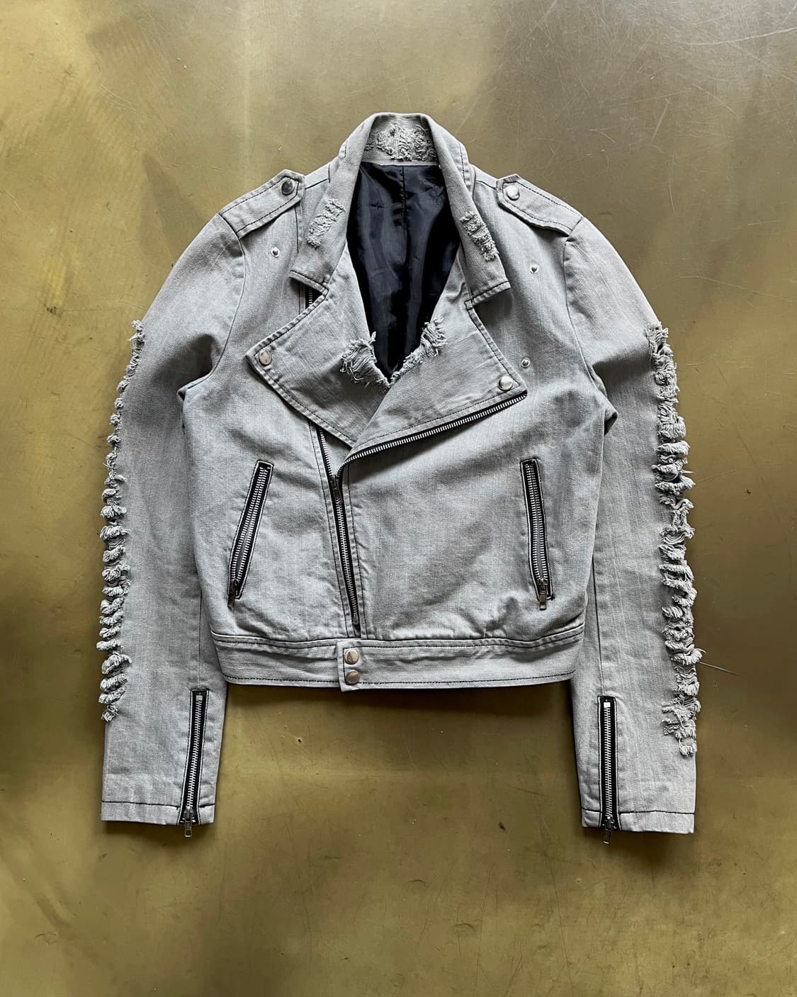 Vintage Destroyed Denim Rider Jakcet 상품이미지3