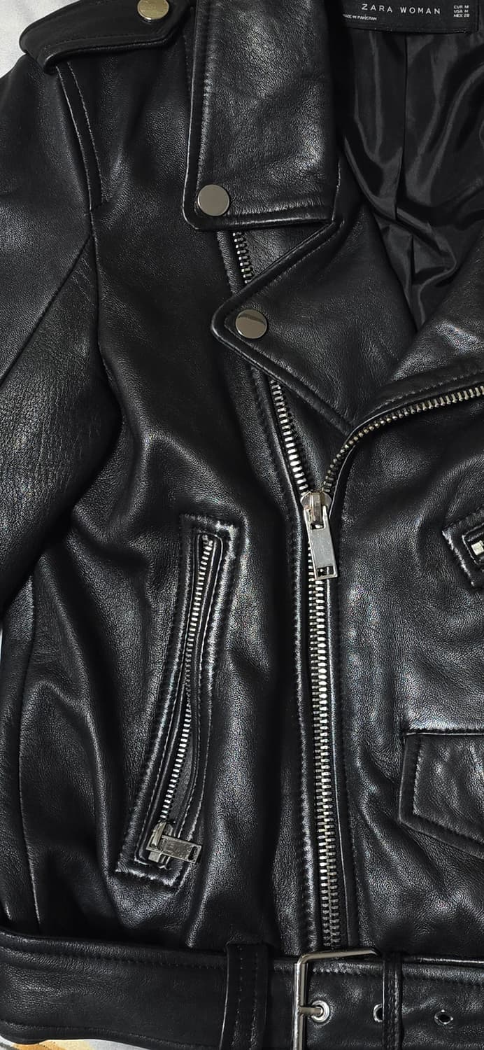 자라 우먼 양가죽 라이더 자켓 M 상품이미지6