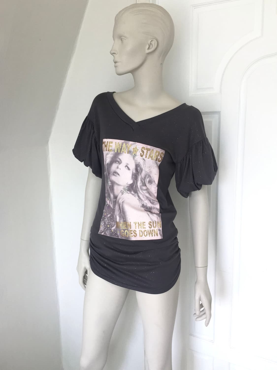 Oversized Woman Print Puff Tee 상품이미지4