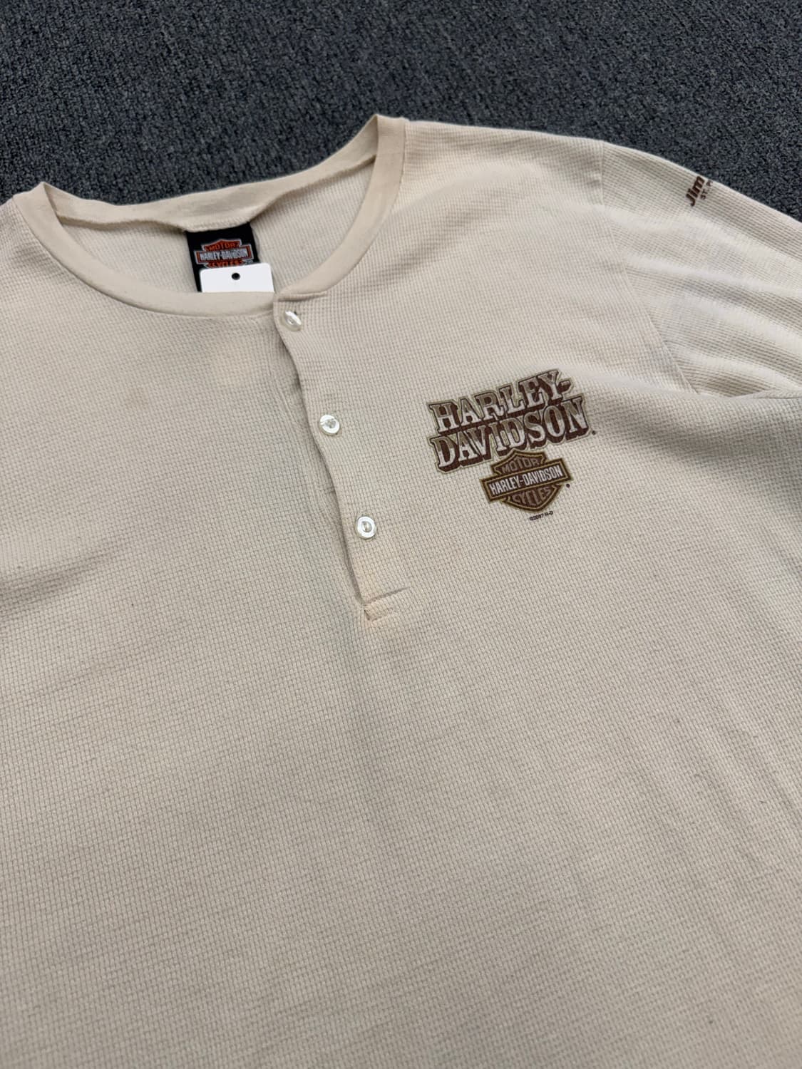 할리데이비슨 빈티지 헨리넥 와플 롱슬리브 상품이미지2