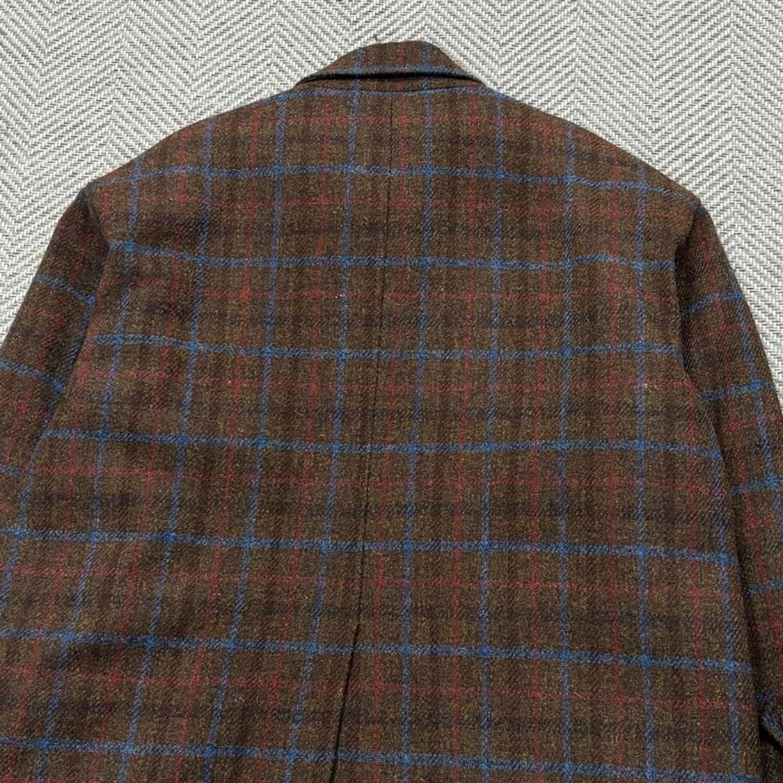 해리스트위드 원단 울 체크 코트 v2142 상품이미지4