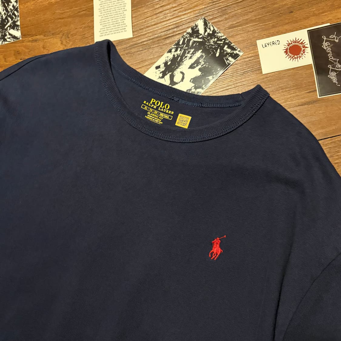 polo ralph lauren heavy tshirt navy xl 상품이미지3