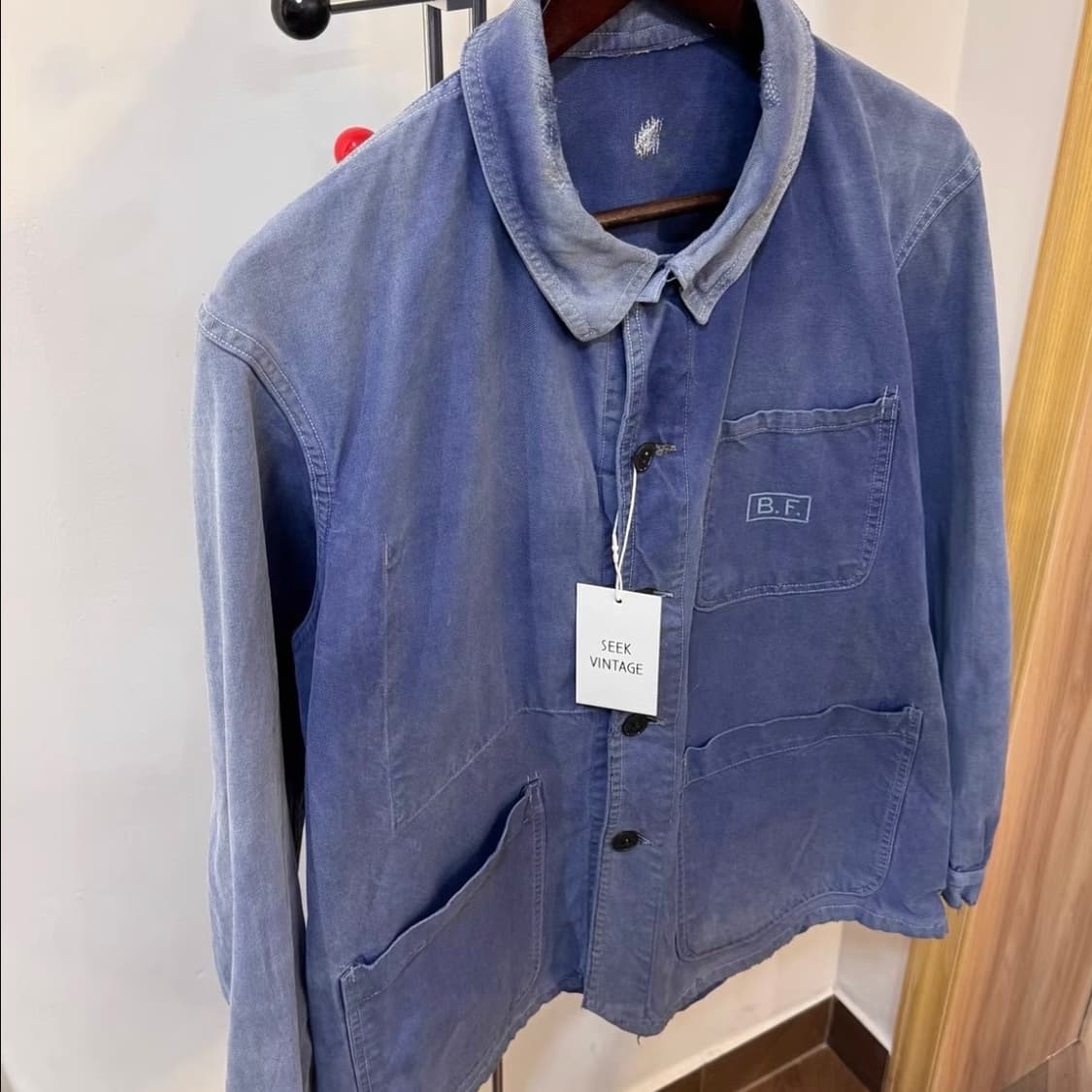 80s 유러피안 프렌치 워크자켓  (3-포켓 / 인디고) 상품이미지4