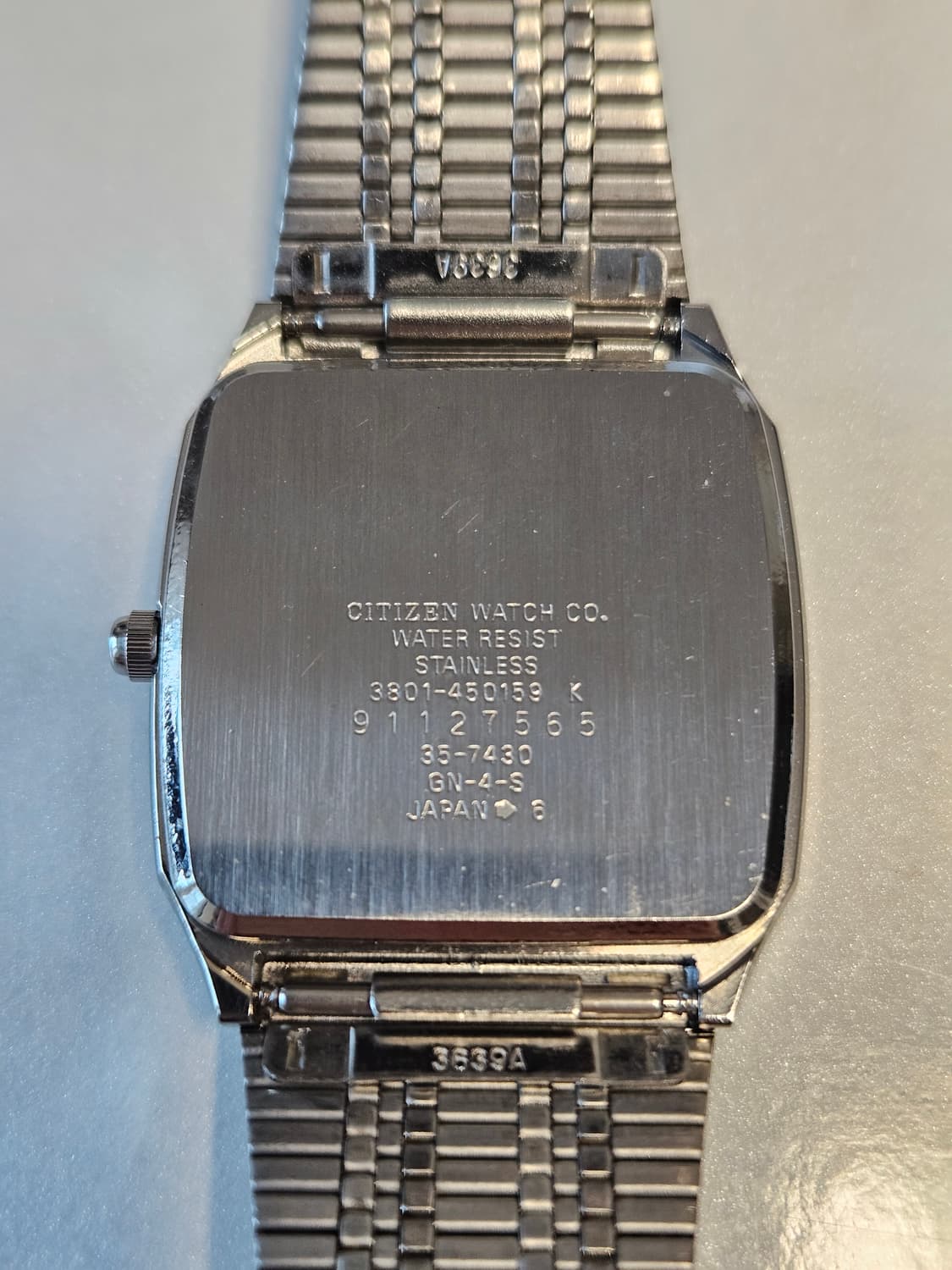 시티즌 쿼츠 빈티지 사각 메탈 시계 상품이미지5