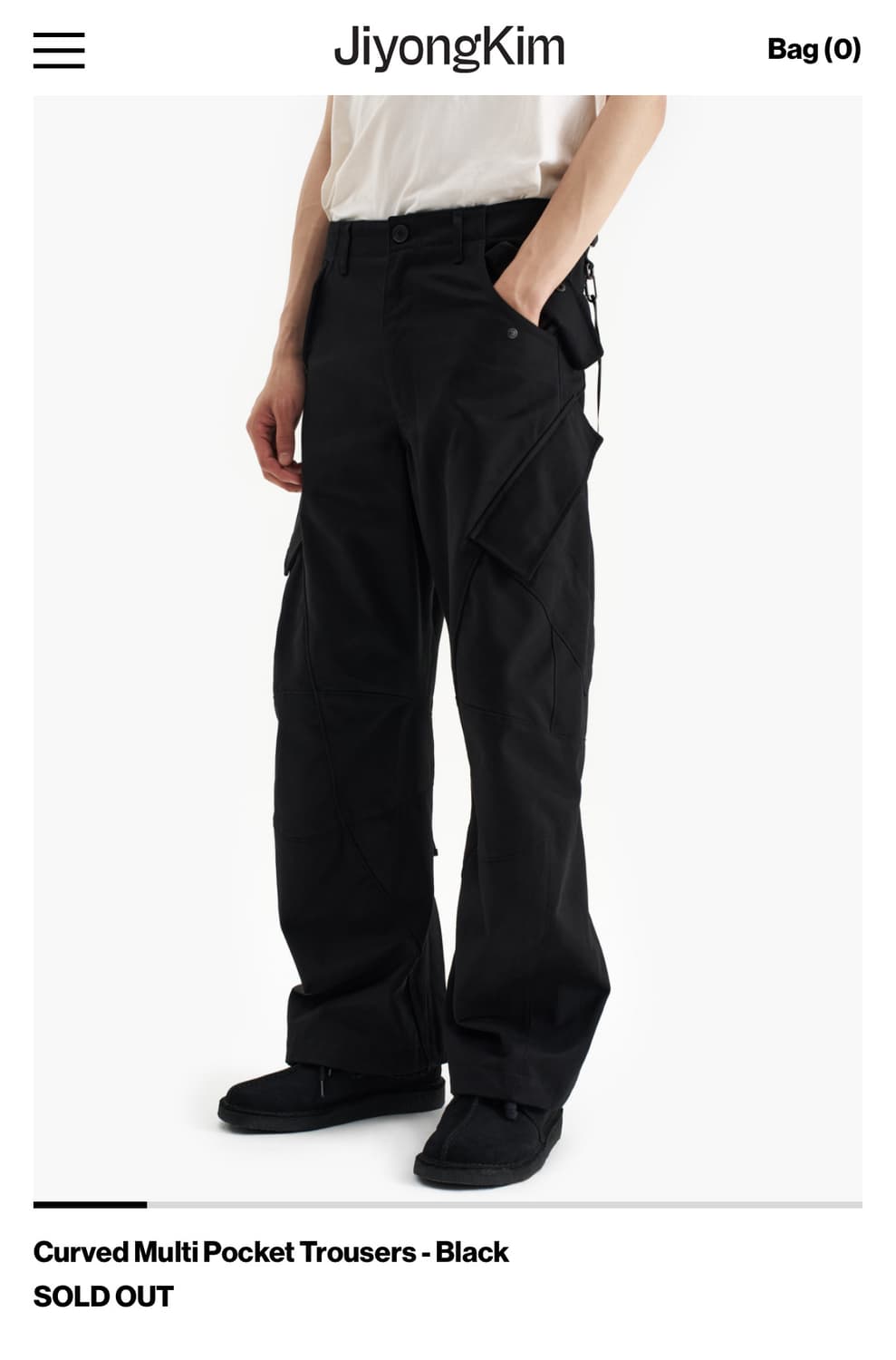 지용킴 curved multi pocket trousers m사이즈 상품이미지1