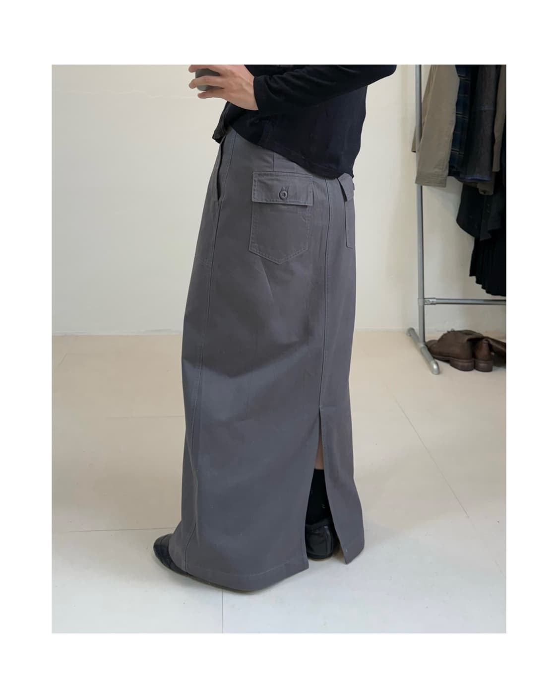 빈티지 코튼 맥시 스커트 상품이미지2