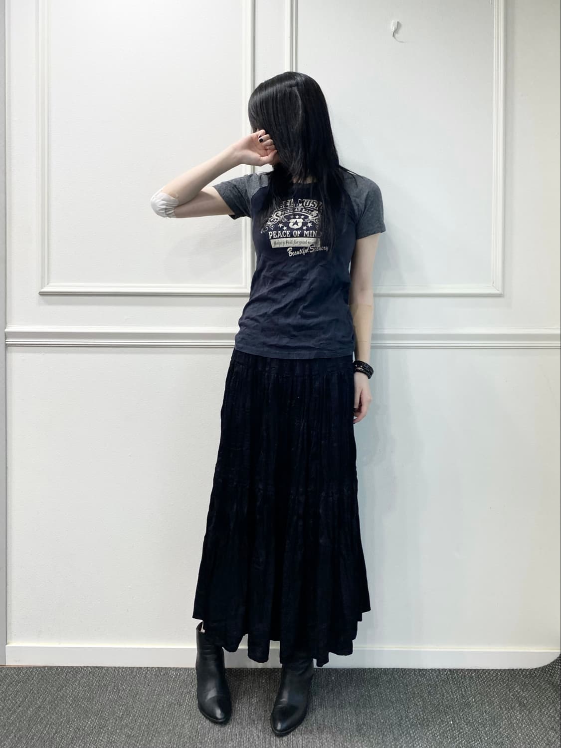 Y2K Print Navy Tee 상품이미지2