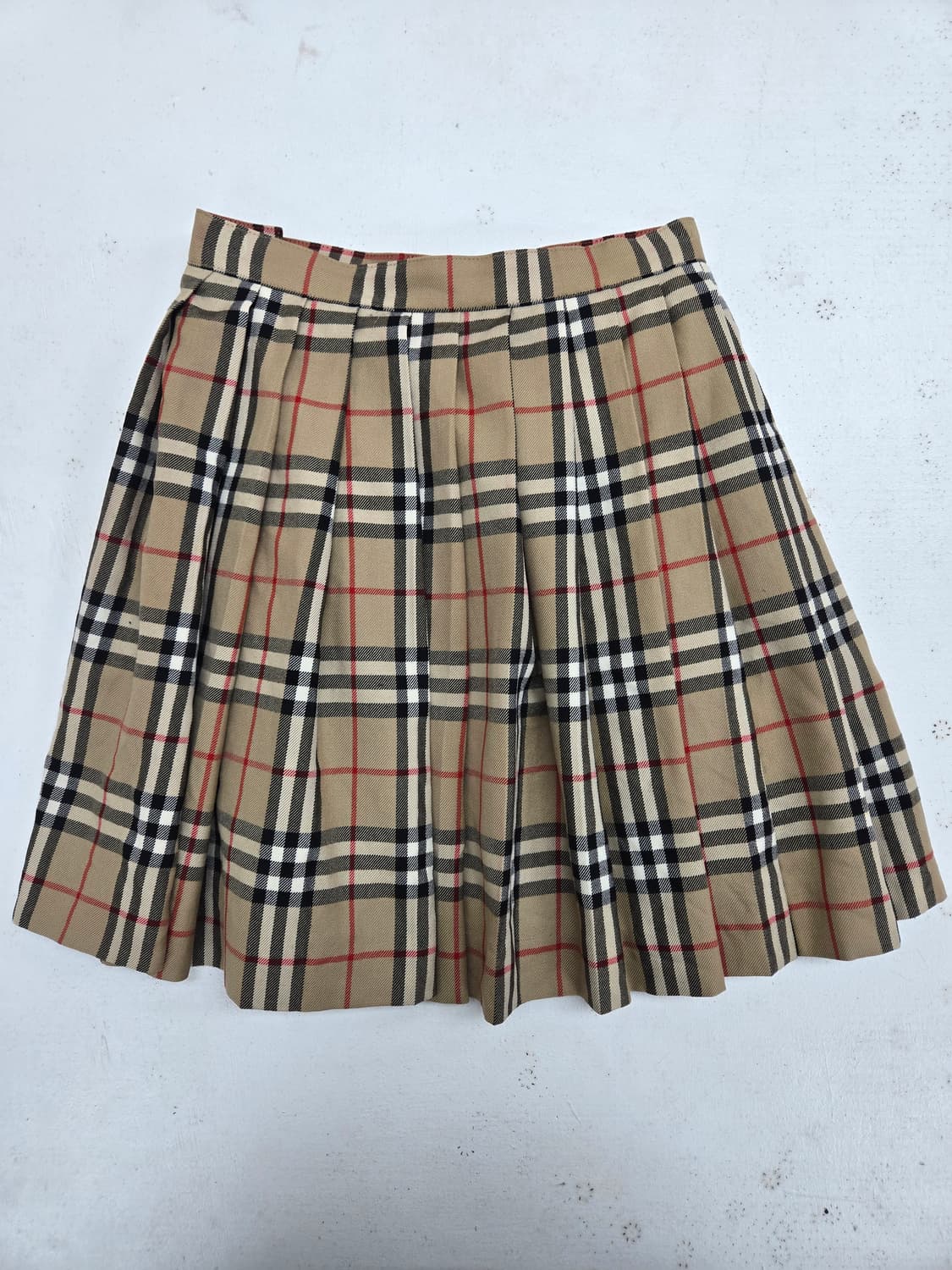 버버리 아동 체크 플리츠 스커트 상품이미지1