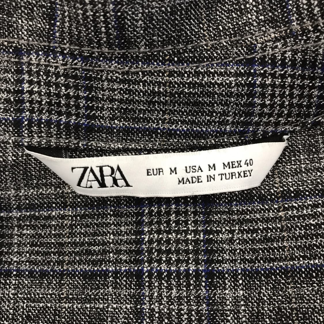 자라 체크트위드 집업자켓 [M사이즈] 상품이미지5