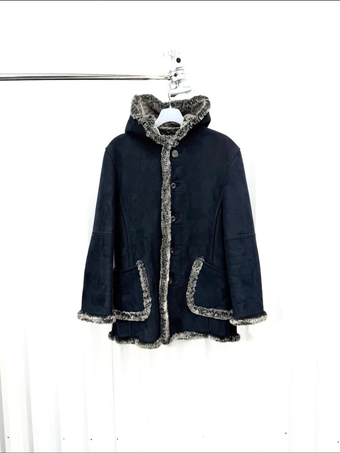 Ppfm 퍼 후드 코트 상품이미지3