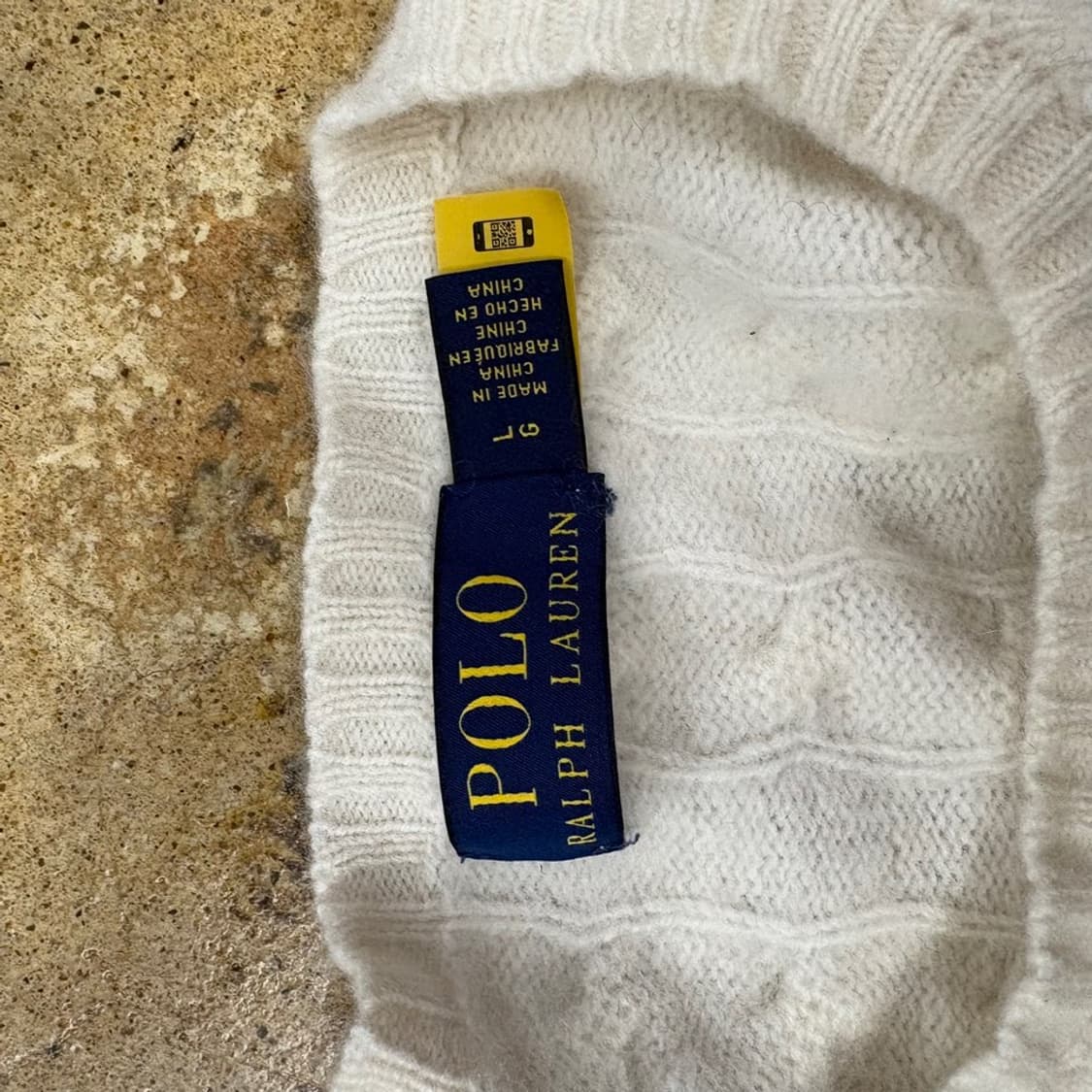 폴로 랄프로렌 화이트 꽈배기 니트  상품이미지5