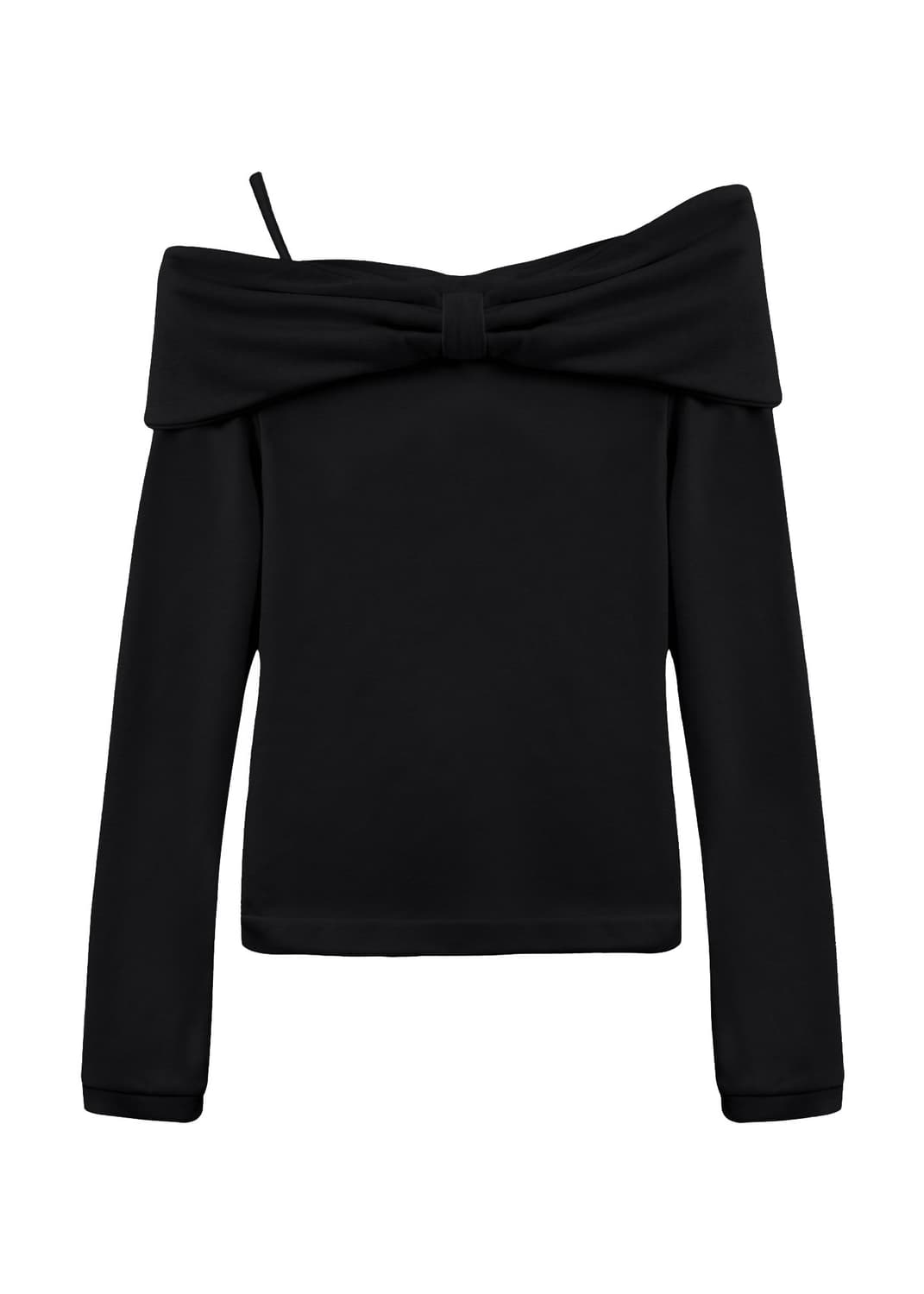 슈가블리스 리본 허그 티 (블랙) 상품이미지1